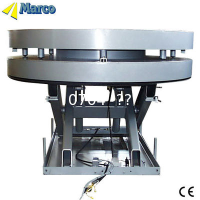 Weight Level Marco Single Scissor Lift Table with Turntable Stationary and Versatile